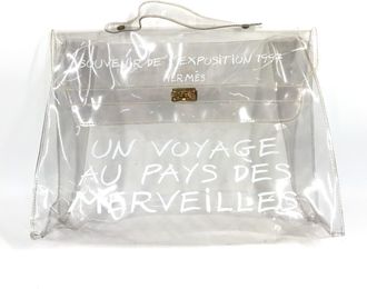 Herm&egrave;s Kelly Clear Vinyl Handbag Tote Bag (Pre-Owned)