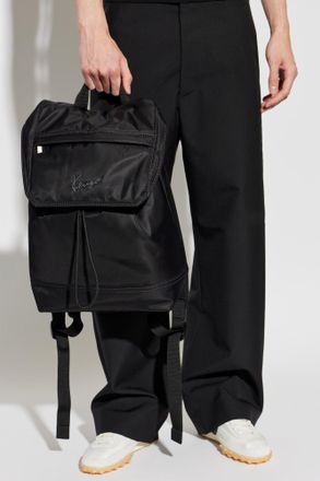 Kenzo Backpack With Embroidered Logo, Mens, Black