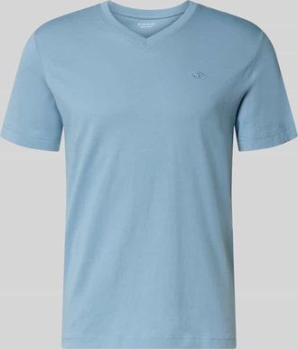 Tom Tailor Regular Fit T-Shirt aus reiner Baumwolle in Rauchblau, Gr&ouml;&szlig;e XXXL