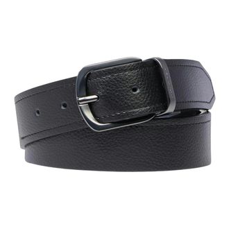 Piquadro Accessoires, Heren, Zwart, ONE Size, Mens leather belt with prong buckle