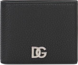 Dolce & Gabbana Calfskin nappa portemonnee met logo - Heren - Portefeuilles - Zwart - ONE Size - Leer - Accessoires