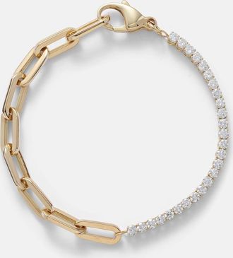 Bucherer Link 18kt gold chain bracelet with diamonds