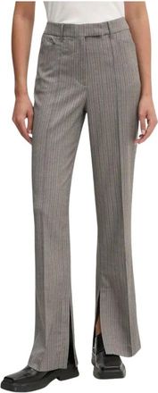 Remain Wijde broek - Dames - Wijde Broeken - Grijs - M - Polyester - Broeken