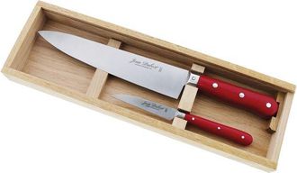 Jean Dubost Jean Dubost Set De 2 Cuchillos De Cocina Rojo Ergon&oacute;mico