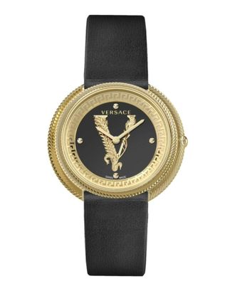 Versace Thea Leather Watch