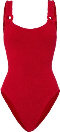 Hunza G Domino hoop-detail swimsuit - Red