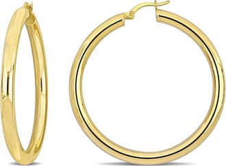 Mimi & Max 49x4mm Hoop Earrings in Yellow Plated Silver