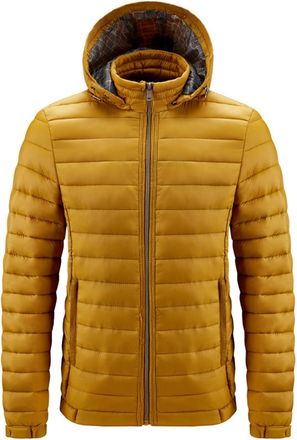 Generic Mens Puffer Jackets with Detachable Hood Slim Fit Padded Jackets Long Sleeve Hooded Insulated Jacket Wind Resistant Quilted Coats with Pockets Winter 