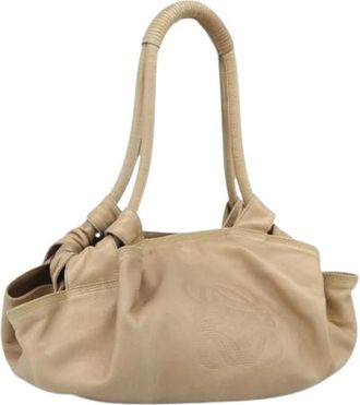 Loewe Pre-owned Hand Bag - Dames - Vintage Schoudertas - Beige - ONE Size - Leer - Vintage