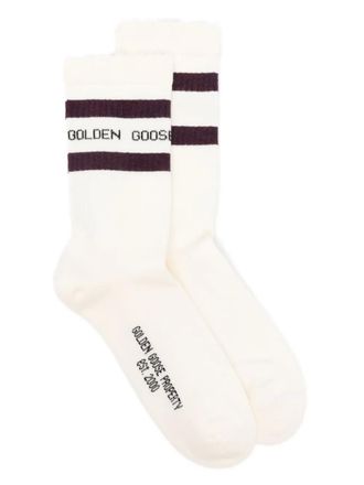 Golden Goose Calzini con effetto vissuto - Bianco