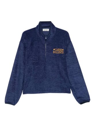 Carne Bollente Nighttime Run quarter-zip sweater - unisex - Polyester - M - Blue