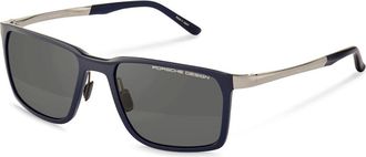 Porsche Design P86002 Polarized B415 Mens Sunglasses Blue Size 58