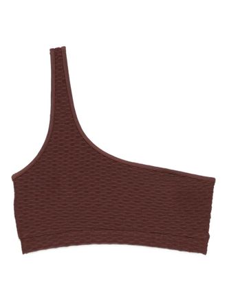 Duskii one-shoulder bikini top - Brown