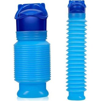 OEM Confezione Da 2 Flaconi Per Urina Portatili Retrattili Da 750 Ml - Orinatoio Di Emergenza Per Uomini E Donne - Ideale Per Campeggio, Viaggi, Auto E At