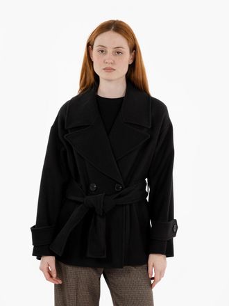 Kaos Cappotto corto con fusciacca nero