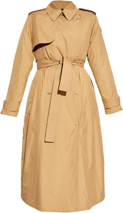 Moncler Barbetane trench coat - women - Polyester/Polyamide/Feather/Down/Calf Leather - 2 - Neutrals