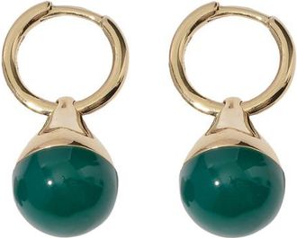 Otiumberg Stilla 14kt Gold Vermeil Hoop Earrings - Green - One Size