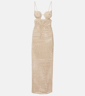 Alanui The Sound Of The Sea crochet maxi dress