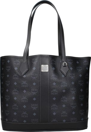 MCM Mcm Schoudertassen Nieuw Liz Damesstof Zwart en Wit