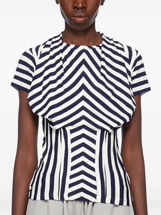 pushBUTTON Corsetto a righe - Bianco