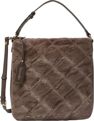 Braccialini Elora Lux Schoudertas - Dames - Schoudertassen - Bruin - ONE Size - Polyester - Tassen