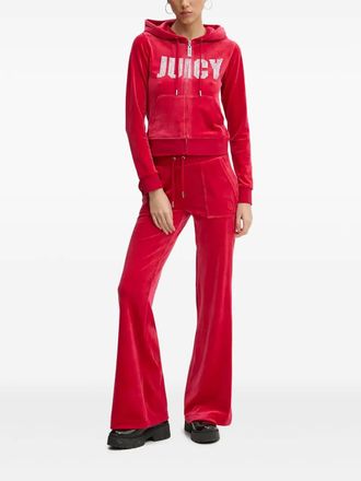 Juicy Couture Astor velour pocket trousers - Red