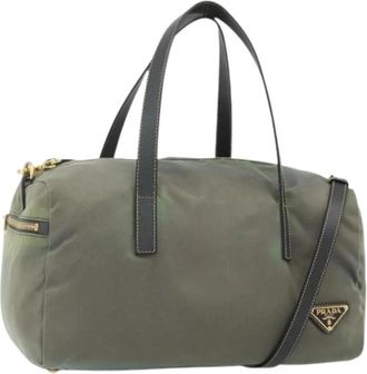 Prada Pre-owned Handbags, female, Green, Size: ONE SIZE Pre-owned Vintage Shoulder Bag