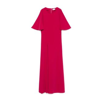 P.A.R.O.S.H. P.a.r.o.s.h. - Framboosroze Flutter Mouw Jurk - Dames - Jurken - Roze - Maat: M