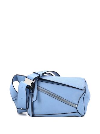 Loewe Puzzle Bumbag Leather Small crossbody bag - women - Calf Leather - One Size - Blue