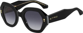 Etro Authentieke Stijlvolle Brillen- Premium Kwaliteit! - unisex - Zonnebrillen - Zwart - 50 MM - Accessoires