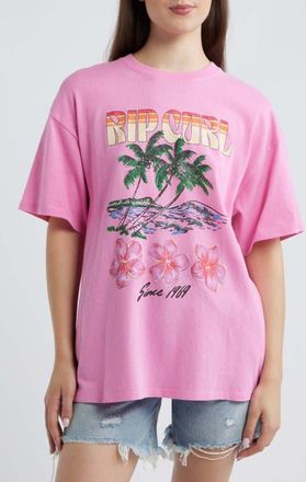 Rip Curl Hayley O Graphic Heritage Tee in Fuchsia at Nordstrom, Size Xx-Small