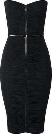 Elisabetta Franchi Jersey Stretch Jurk met Riem - Dames - Feestkleedjes - Zwart - S - Kleedjes