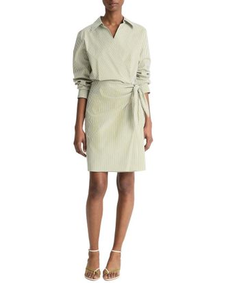 Vince Furrow Stripe Wrap Dress