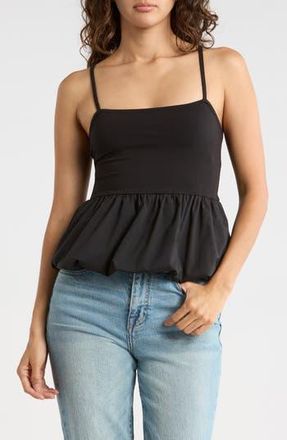Madden Girl Bubble Hem Camisole in Black at Nordstrom Rack, Size X-Large