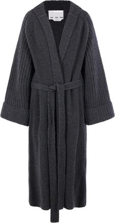 SA SU PHI Cardigan con cappuccio - Grigio