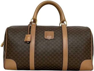 Celine Brown Pvc Leather Boston Bag (Pre-Owned)