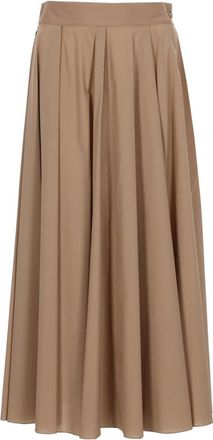 Fay Midi-Length Skirt With High Waist And Soft Pleats