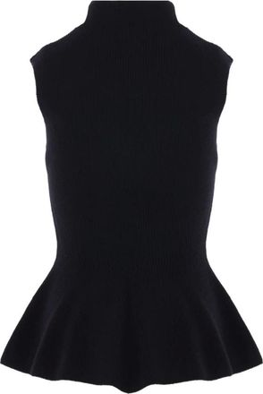 R&oacute;he Tops, Dames, Zwart, L, Wol, Top SM High-Neck