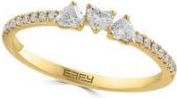 Effy Lab Grown Diamond Heart Trio Ring in Gold at Nordstrom Rack, Size 7