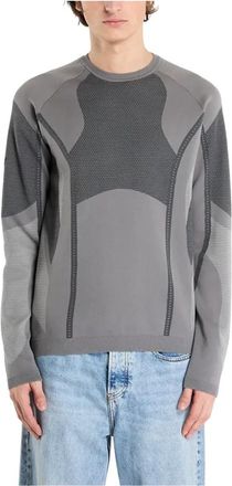 Puma San San Gear Knit LS Sweatshirt - Heren - Sportshirts - Grijs - S - Nylon - Fitness