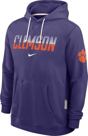 Nike Clemson Sideline Standard Issue Nike Mens Dri-FIT College Pullover Hoodie in Purple | 03AZ52MCLN-8DF