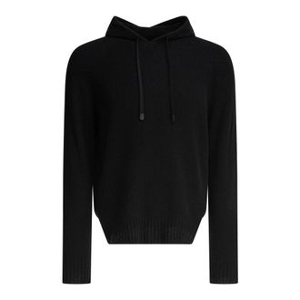 Tom Ford Cashmere Knitwear, male, Black, XL, Seamless Cashmere Hoodie