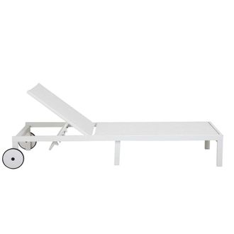 Pondecor Interiorismo Tumbona formentera aluminio y textilene blanco