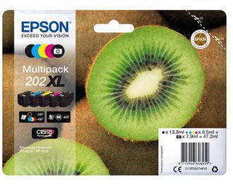 Epson Kiwi 202xl Cartucho De Tinta 1 Pieza(s) Original Alto Rendimiento (xl) Negro, Foto Negro, Cian, Magenta, Amarillo