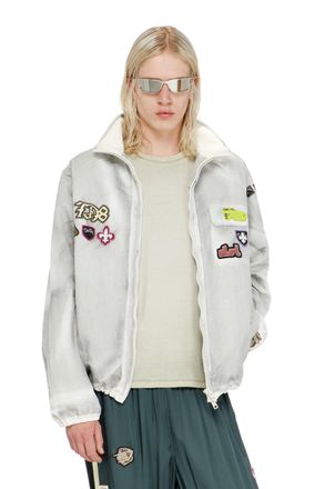 Diesel Windbreaker with trompe loeil patches - Jackets - Man - Grey