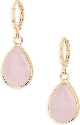 Nordstrom Rack Semiprecious Stone Teardrop Earrings in Blush- Gold at Nordstrom Rack
