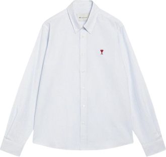 Ami Heren, Overhemden, Blauw, Maat: 2XS Katoen