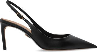 Dolce & Gabbana Leren Slingback Hakken - Dames - Pumps - Zwart - 37 EU - Leer - Schoenen