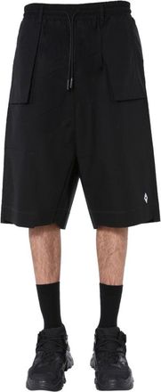 Marcelo Burlon Relaxed Black Bermuda Shorts