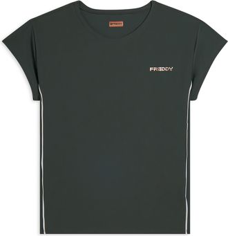 Freddy T-shirt tecnica con maniche ad aletta e profili a contrasto